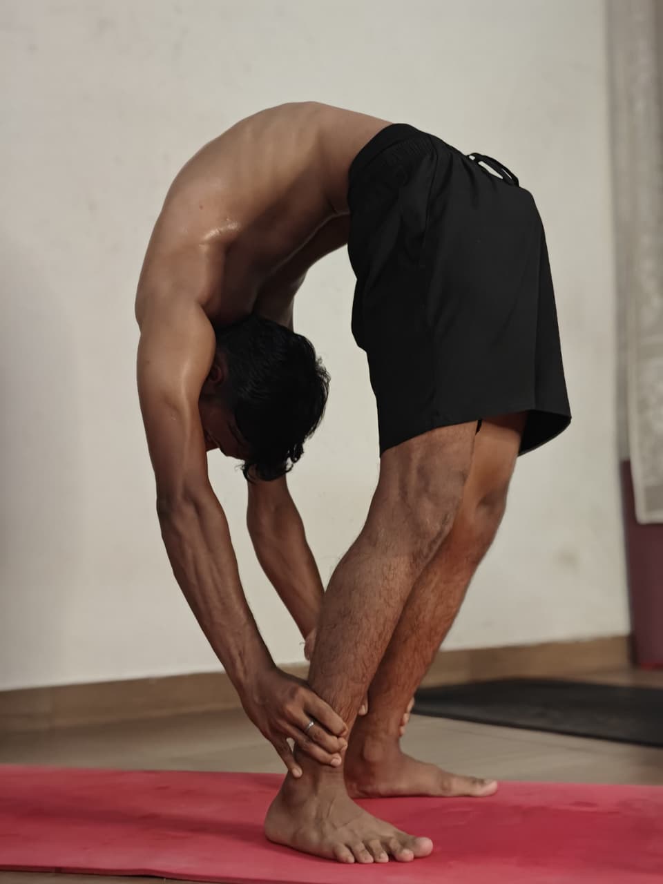 Peaceful yoga posture
